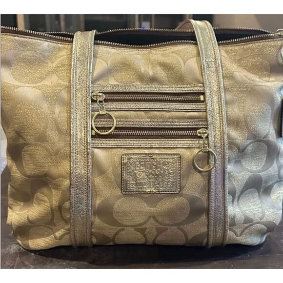 Coach Poppy Op Art Glam Signature Tote Bag - Picture 16 of 16